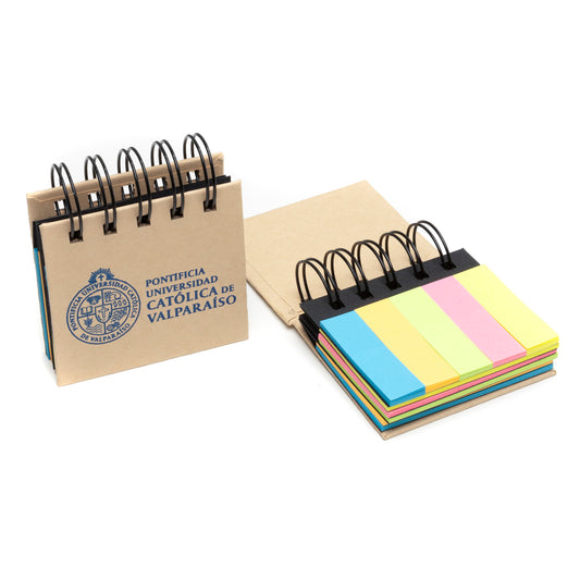 Set Notas Post It con Espiral PUCV